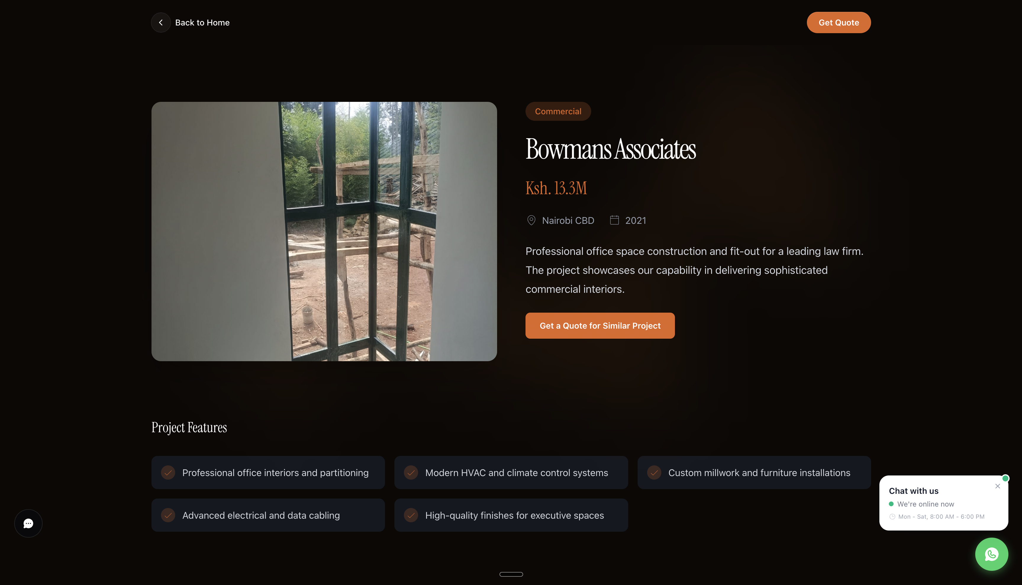 Mounting Homes detail